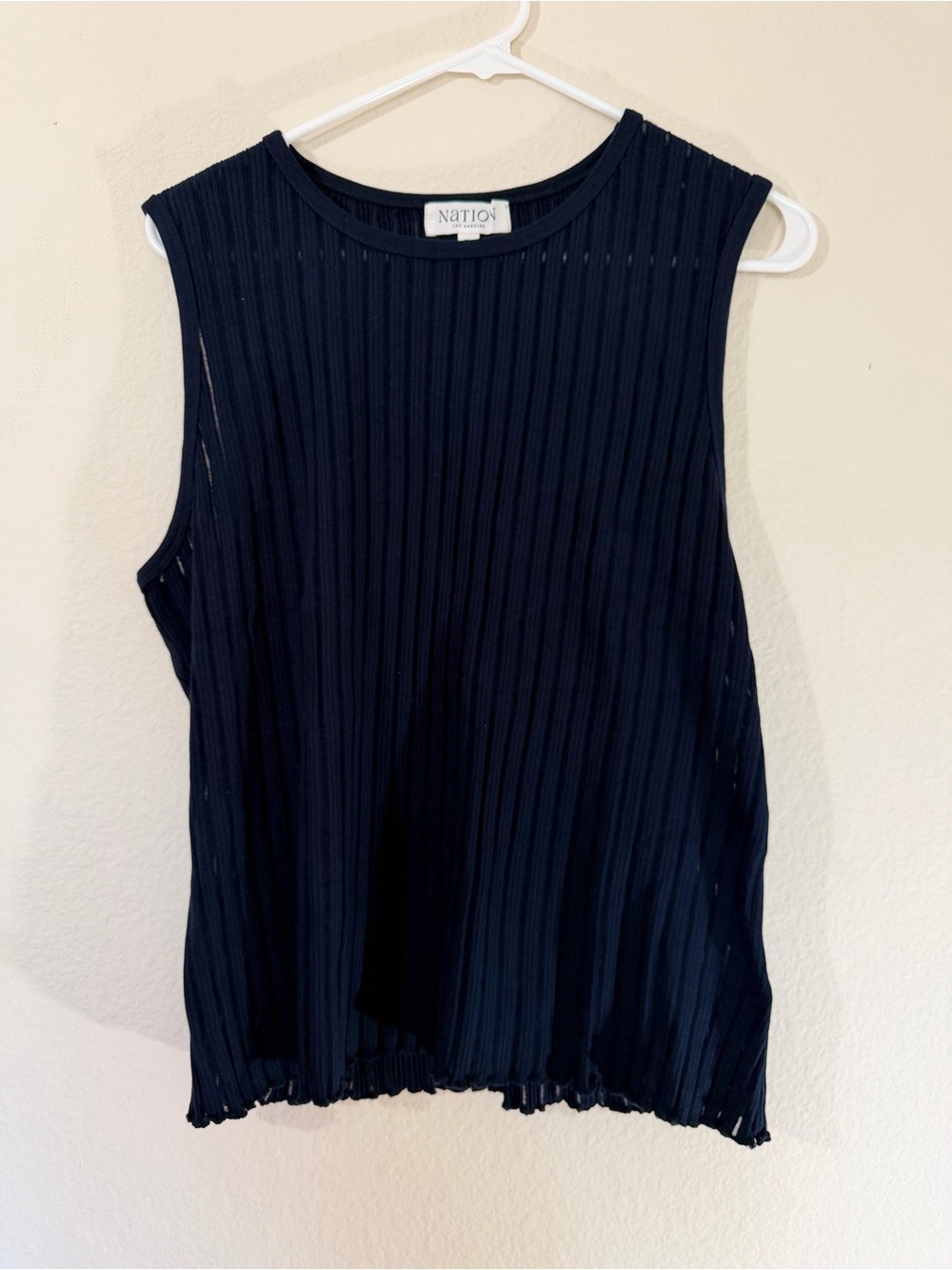 NWT Nation Los Angeles Isabel Tank Night Sky Organic Cotton Knit XL - Picture 7 of 9